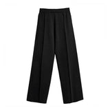 Elegant Solid Knitted Two Piece Set Women Turtleneck Batwing Long Sleeve Loose Sweater Full Length Casual Wide Leg