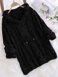 Autumn And Winter Explosion Of Solid Color Long-Sleeved Hat Hair Double-Sided Plush Pyjamas