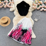 Elegant Style Suit Women's Summer High-End Design Sense Niche Sleeveless Shirt Top + Two-Piece