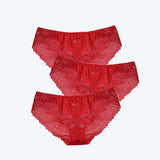 3pcs/Pack! Plus Size Women Underwear Lace Briefs Sexy Panties for Women XL- 4XL Comfort