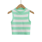 Summer New Top Sleeveless Short Knitted Vest Female