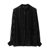 Spring Series Of Silk Blended Velvet Shirts 9390109-Outfit