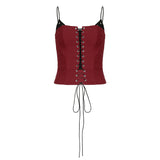 Spice Girl Hit The Fake Two Woven Straps To Show The Waist And Show The Thin Sling, The Small Vest, The Chest Type Blouse.-Outfit