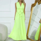 Style Multi-Wear Multi-Rope Cross-Back Sexy Bandage Dress Long Dress-Outfit