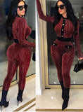Fashion Print Button Long Sleeve