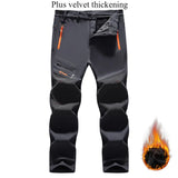 Pants Winter Fleece Warm Oversized Outdoor Hiking Camping Sports Trousers Casual Soft Waterproof Cargo Pants Plus