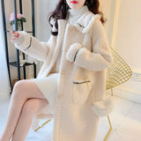 And Winter Fashion New 2021 Korean Version Medium And Long Lamb Wool Coat Women's Versatile Small Man Wool Coat