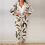 Independent Station Popular Style Women's Suit Autumn And Winter New Suit Trouser Suit With Belt-Outfit