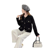 Autumn And Winter New Imitation Mink Velvet Thickening Temperament, Small Fragrance Style, Fashionable Knitted Cardigan Jacket Women-Outfit