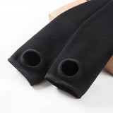 Warm Fleece Lined Super Thick Warm Leggings Women Winter Spandex Ribbed Slim Pattern Leggins Winter High Waist Basic