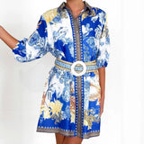 Casual Fashion Print Collar Women's Coat In Summer