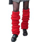 Women Lolita Knitted Socks Fall Winter Leg Warmers Kawaii Harajuku Thermal Stockings Thigh High Socks Woman Female Lingerie-Outfit