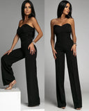 Fashion Tube Top Long Jumpsuit Women Elegant Temperament Tube Top Wide-leg Jumpsuit Women 1028-1-Outfit