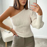 Women's Sweaters 2019 New Casual Solid Loose Sweater Bare Shoulders Knitted Pullovers Winter Oversized Sweaters