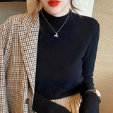 Turtleneck Sweater for Women Winter Casual Long Sleeve Basic Slim Sweater Pullover Women Female Chic Jumpers Top