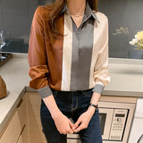 striped printing ladies shirts Women's Blouses 2021 Spring Autumn Long Sleeve Shirts Tops Blusas