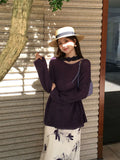 Price Does Not Return] Xiu Xixi 13 Lines 2025 Autumn Round-Neck Wool Knitted Sweater Women