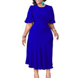 Women's 2025 Summer New Temperament Elegant Pure Colored Grand African