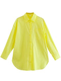 Long Shirts For Women 2022 Solid Loose Blouses With Button Casual Tops For Ladies Pink Oversized Boyfriend Shirts
