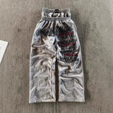 Popular Green Code Series Printed Young Single-Waisted Wide Leg Trousers