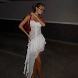 2025 Autumn And Winter New Women's Clothing Jennie The Same Babes Leather Spliced Hanging Neck Vest Hip