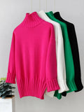 Women Sweater 2022 Autumn Winter Korean Pullover Basic Tops Casual Soft Knitted Sweaters Long Sleeve Jumper Soft