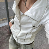 Autumn / Winter Women's Wear Online Celebrity Blogger Spice Girls Street Handsome Industrial Style Zippers Show Thin Jackets-Outfit