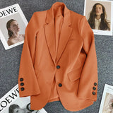 Toloer Suit Jacket Female 2024 Spring And Autumn New Style Casual Texture Fried Street Suit Korean Version Suit Jacket Suit-Outfit