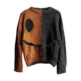 New Coarse Needle Cloth 3D Digital Printing Men's And Women's Round Collar Collar Knitting Striped Coat Women's