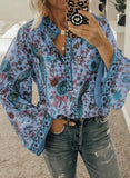 Casual Floral Button Up
