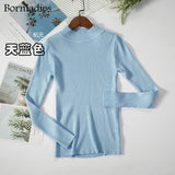 Autumn Winter Basic Turtleneck Knitting Bottoming Warm Sweaters 2022 Women's Pullovers Solid Minimalist Cheap