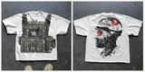 Street Printed Large T-Shirt Gothic 2024 Graphics T-Shirt Y2k Blouse Armed Gothic Men's Short Sleeves-Outfit