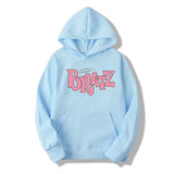 Bratz Letter print hoodie Autumn winter Sweatshirt unisex men and Women's Casual student Fashion Hooded Sweatshirt Long