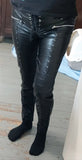 Pants Women Faux Leather Slim Fit Pant Spring Autumn Streetwear Middle Waist Motorcycle Long Legging Skinny Pants Trousers