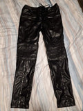 Pants Women Faux Leather Slim Fit Pant Spring Autumn Streetwear Middle Waist Motorcycle Long Legging Skinny Pants Trousers