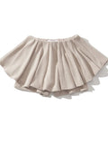 Ballet Girl's Elastic Waist Elasticity Asymmetrical A-lined Mini Skirts With Shorts Underwear Lining Skater Skirts Grey-Outfit