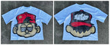 Loose Y2k Top Happy Hip Hop Print Short-Sleeved Goth T-Shirt Lovers' Sweatshirt Men's Wear-Outfit