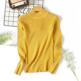Autumer Winter Women Sweater Knitted Striped Solid Korean Fashion Pullover Slim Long Sleeve Blouse Knit Tops Pulls