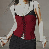 Spice Girl Hit The Fake Two Woven Straps To Show The Waist And Show The Thin Sling, The Small Vest, The Chest Type Blouse.-Outfit