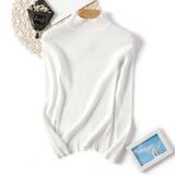 Autumer Winter Women Sweater Knitted Striped Solid Korean Fashion Pullover Slim Long Sleeve Blouse Knit Tops Pulls