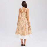 Women's New Sexy Temperament U Collar Button Broken Dress Dress
