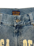 New Fashion Men's Fry Street Loose Five-Cent Pants Fashion Trend Brand Retro Letter Denim Shorts-Outfit