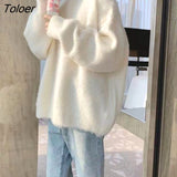 Women Fall Sweater Loose Soft Lazy Japan Style Fashion Casual Tender Kawaii All-match Preppy Basic Mujer Young Warm