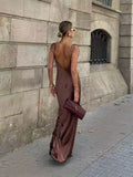 New Women's Sexy Hottie Long Sling Skirt With A Vertical Feeling With A Shoulderless