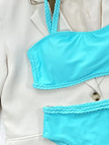 Bikini Bandeau Solid Two Piece