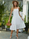 Ruffle Hem Spaghetti Strap