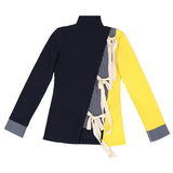 Bow Striped Knitting Sweater Loose Fit Turtleneck Long Sleeve Women Pullovers New Fashion Tide Autumn Winter 2022