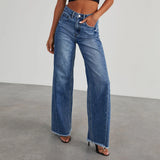 New Girl Jeans Water Wash Denim Broad Leg