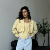 Temperament Famous Style Short Coat Plus Thoracic Fish Bone Vest Top Two Sets Of