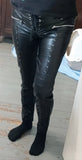 Pants Women Faux Leather Slim Fit Pant Spring Autumn Streetwear Middle Waist Motorcycle Long Legging Skinny Pants Trousers
